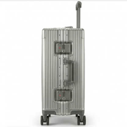 Valise Cabine Premium Aluminium avec Ouverture Frontale & Port USB